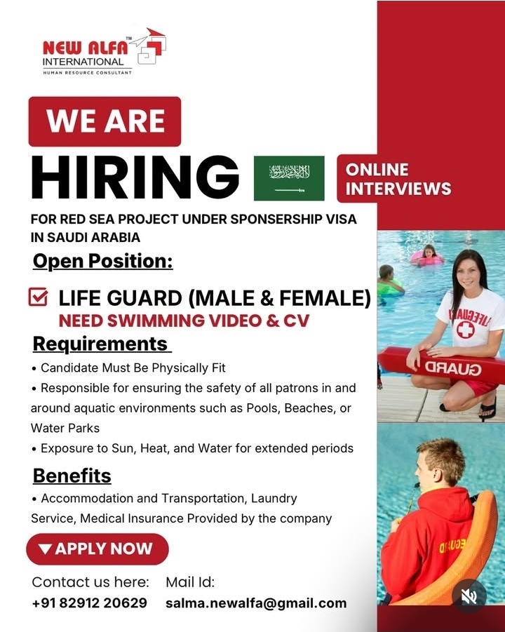 Urgent Hiring for Saudi Arabia