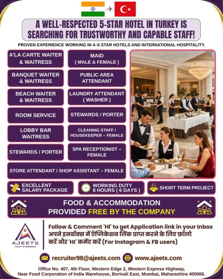 Urgent Hiring for Türkiye