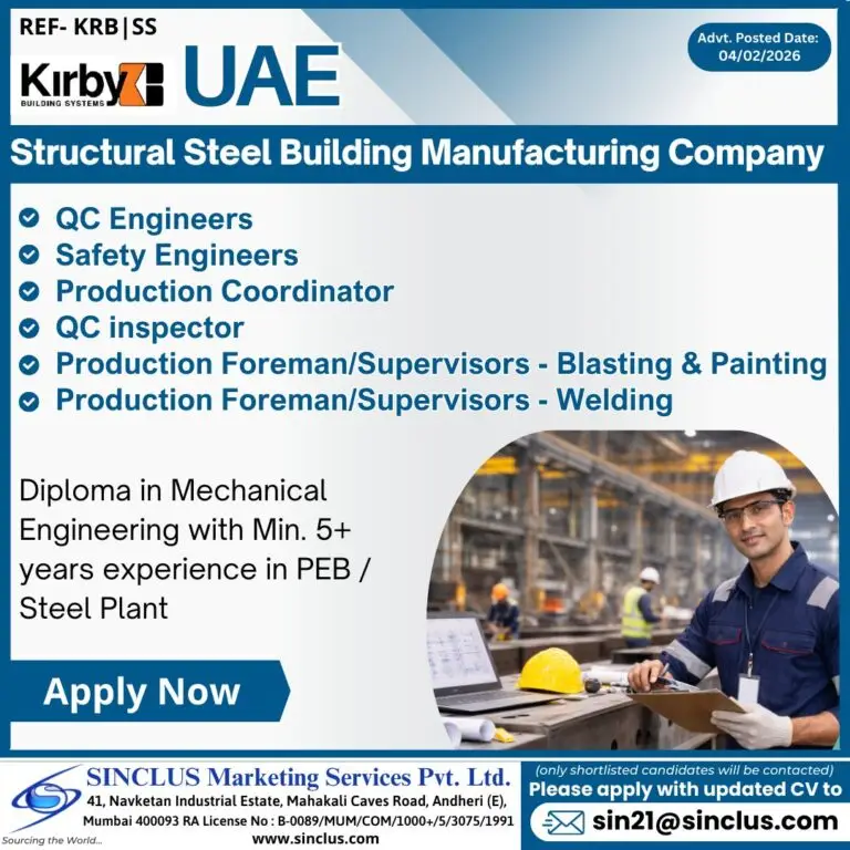 Urgent Hiring for UAE