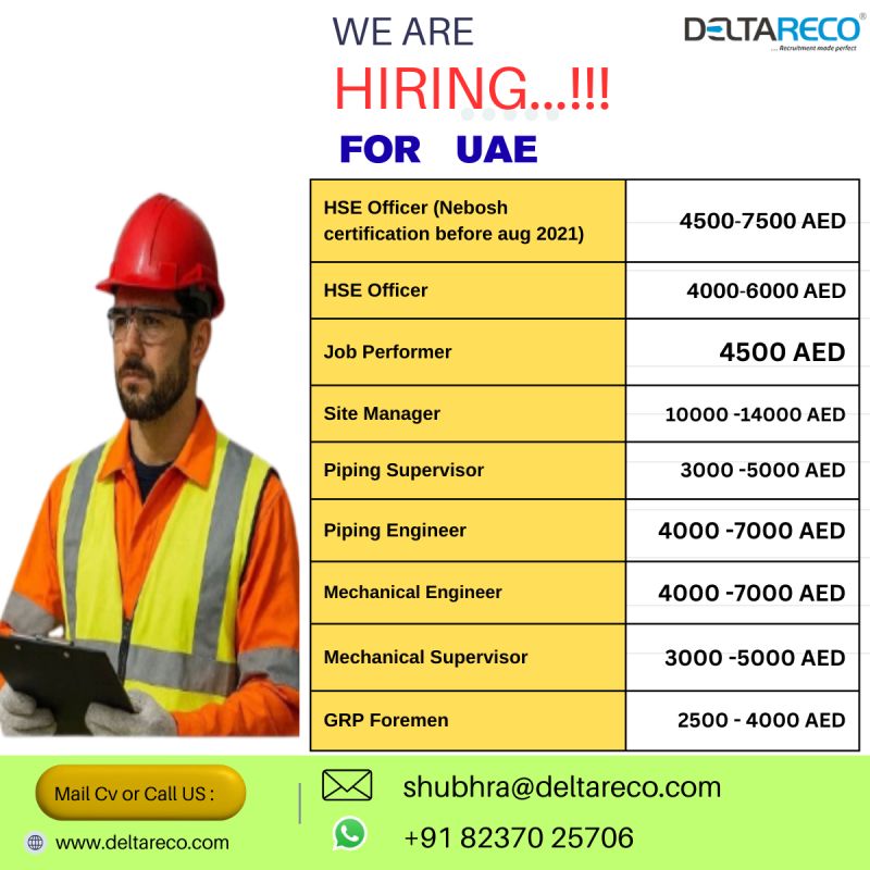 Urgent Hiring for UAE