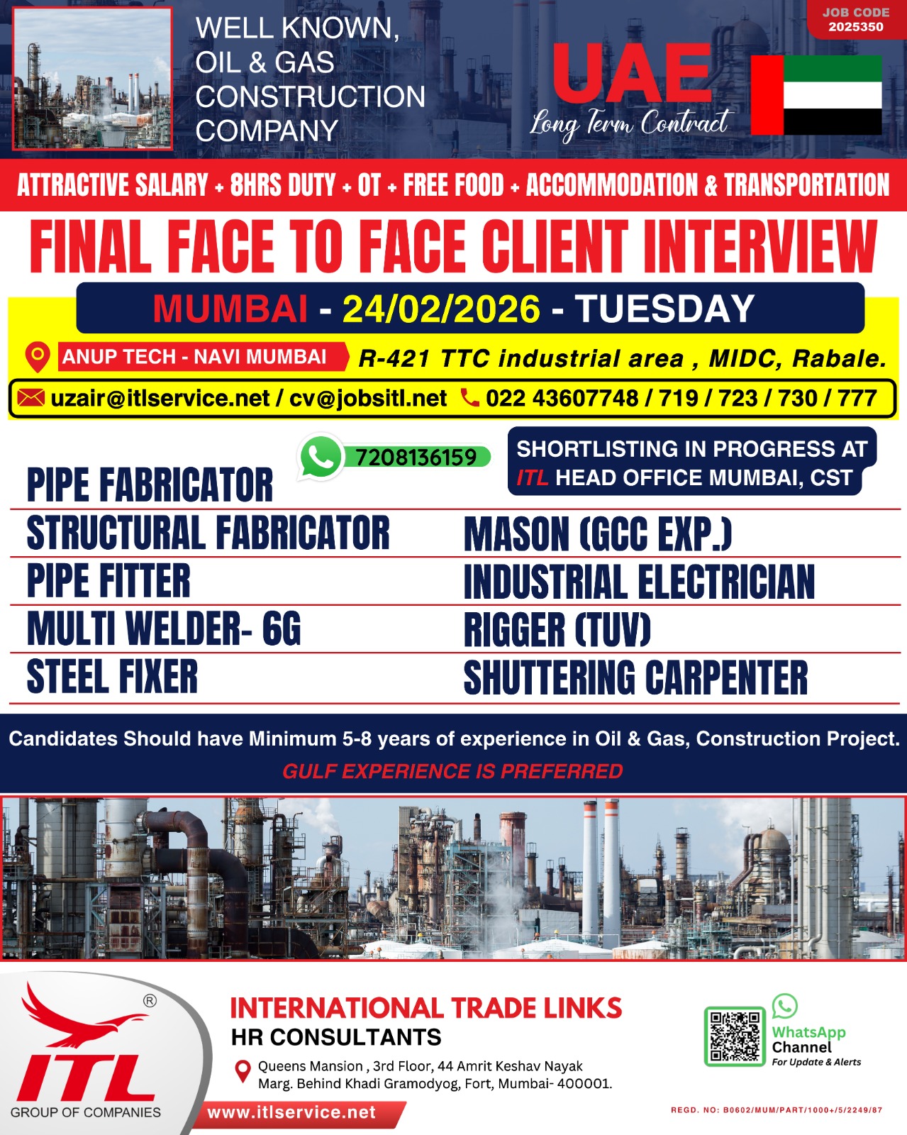 Urgent Hiring for UAE