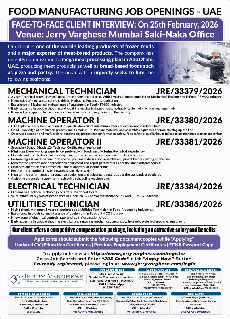 Urgent Hiring for UAE