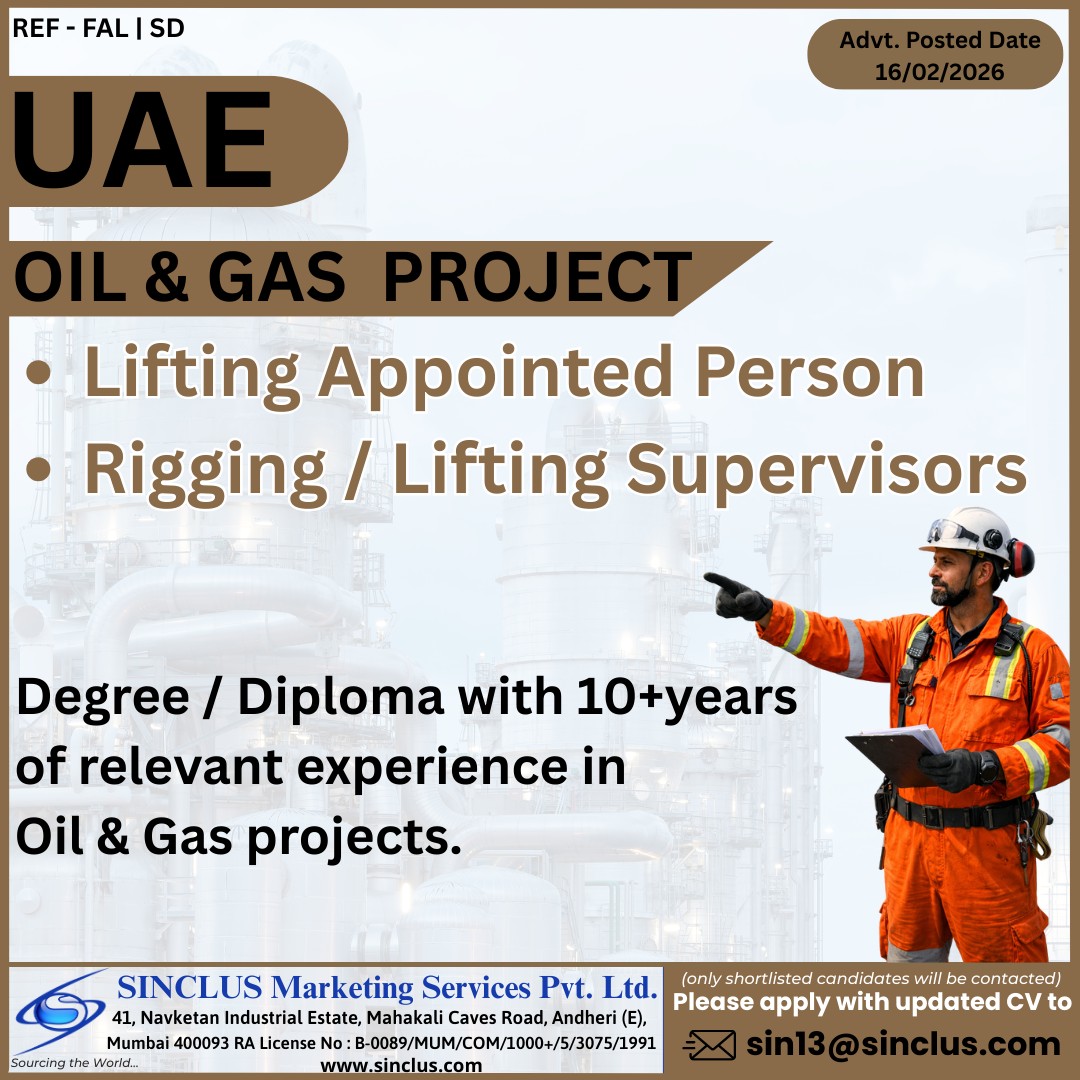 Urgent Hiring for UAE