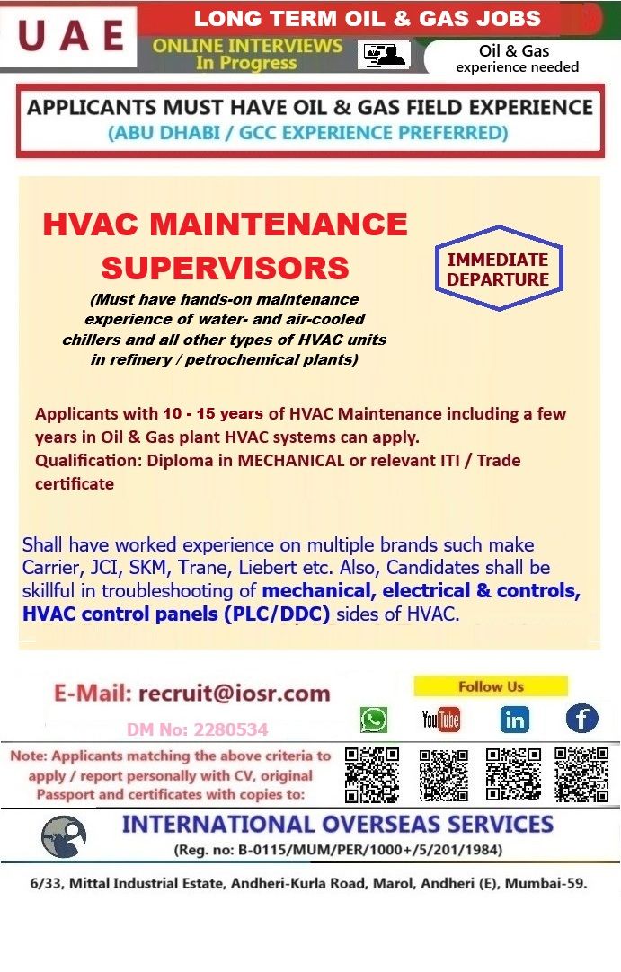 Urgent Hiring for UAE