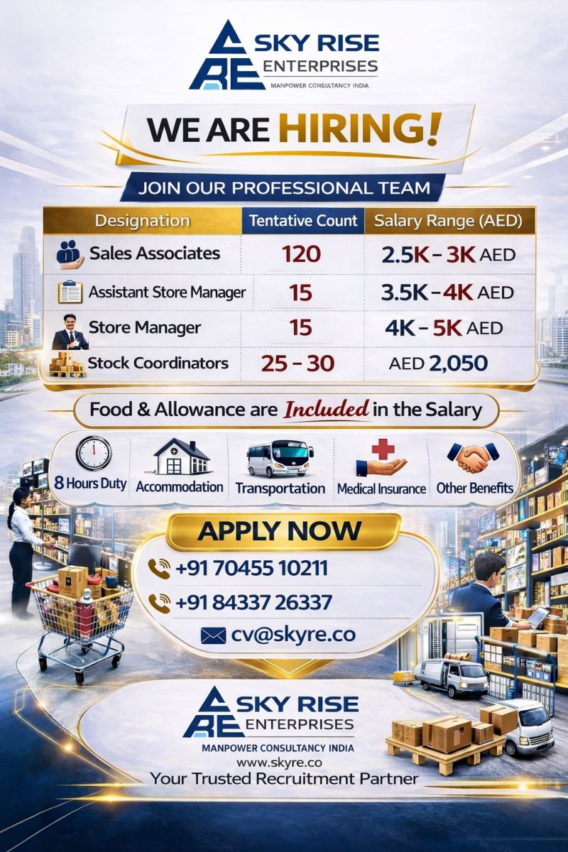 Urgent Hiring for UAE