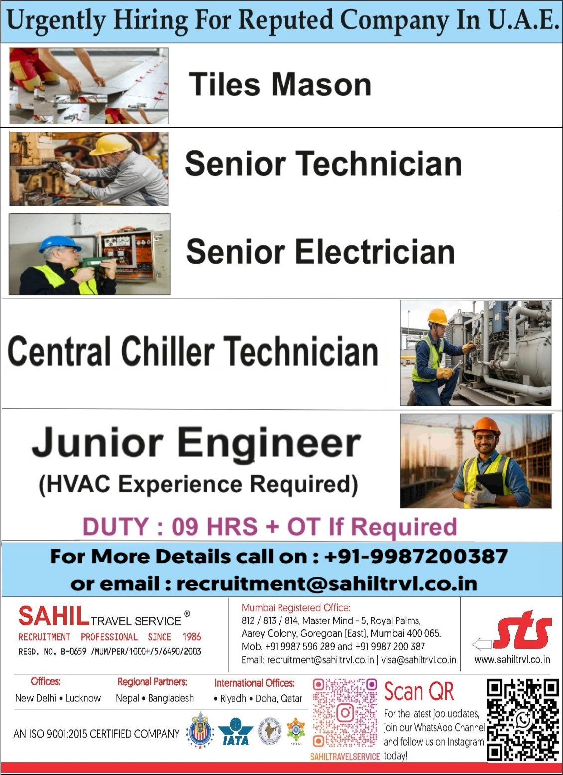 Urgent Hiring for UAE