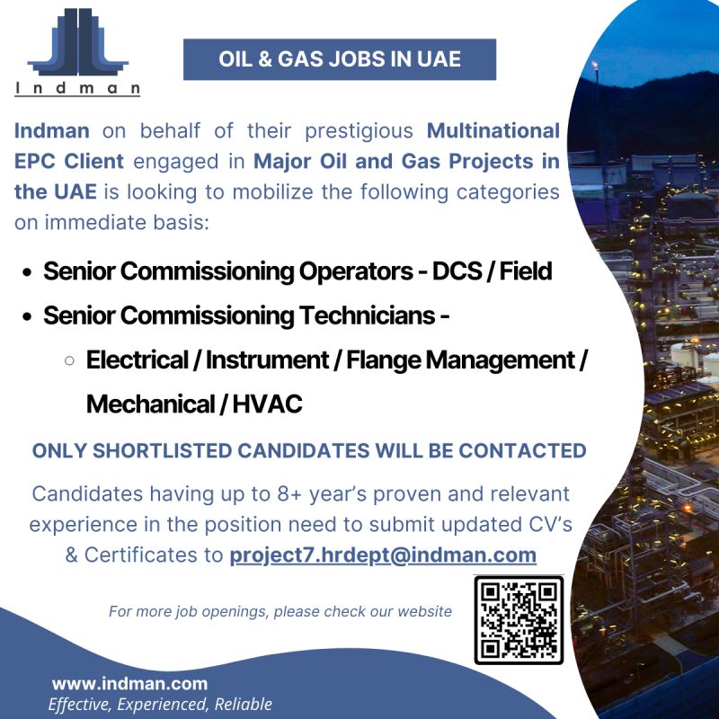 Urgent Hiring for UAE