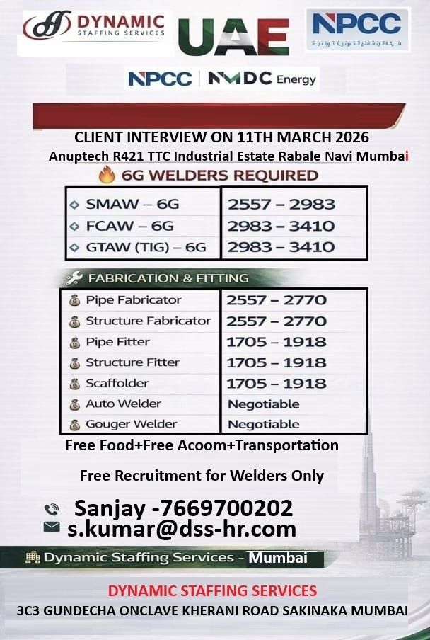 Urgent Hiring for UAE