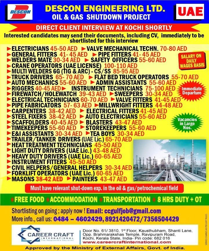 Urgent Hiring for UAE