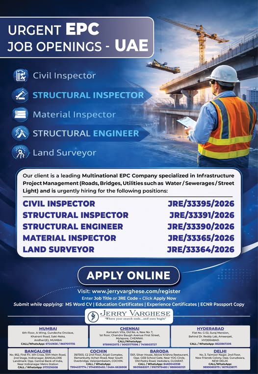 Urgent Hiring for UAE