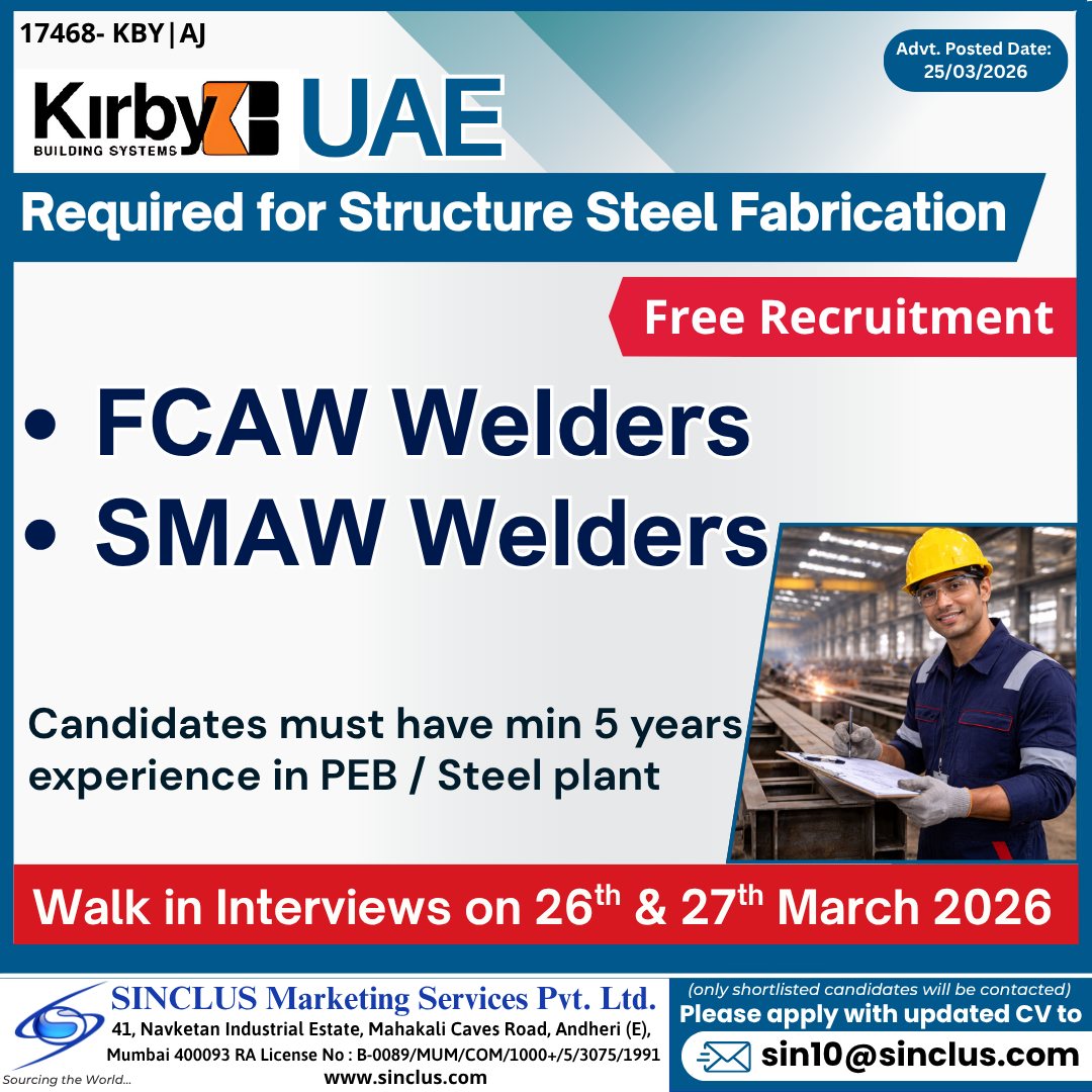 Urgent Hiring for UAE