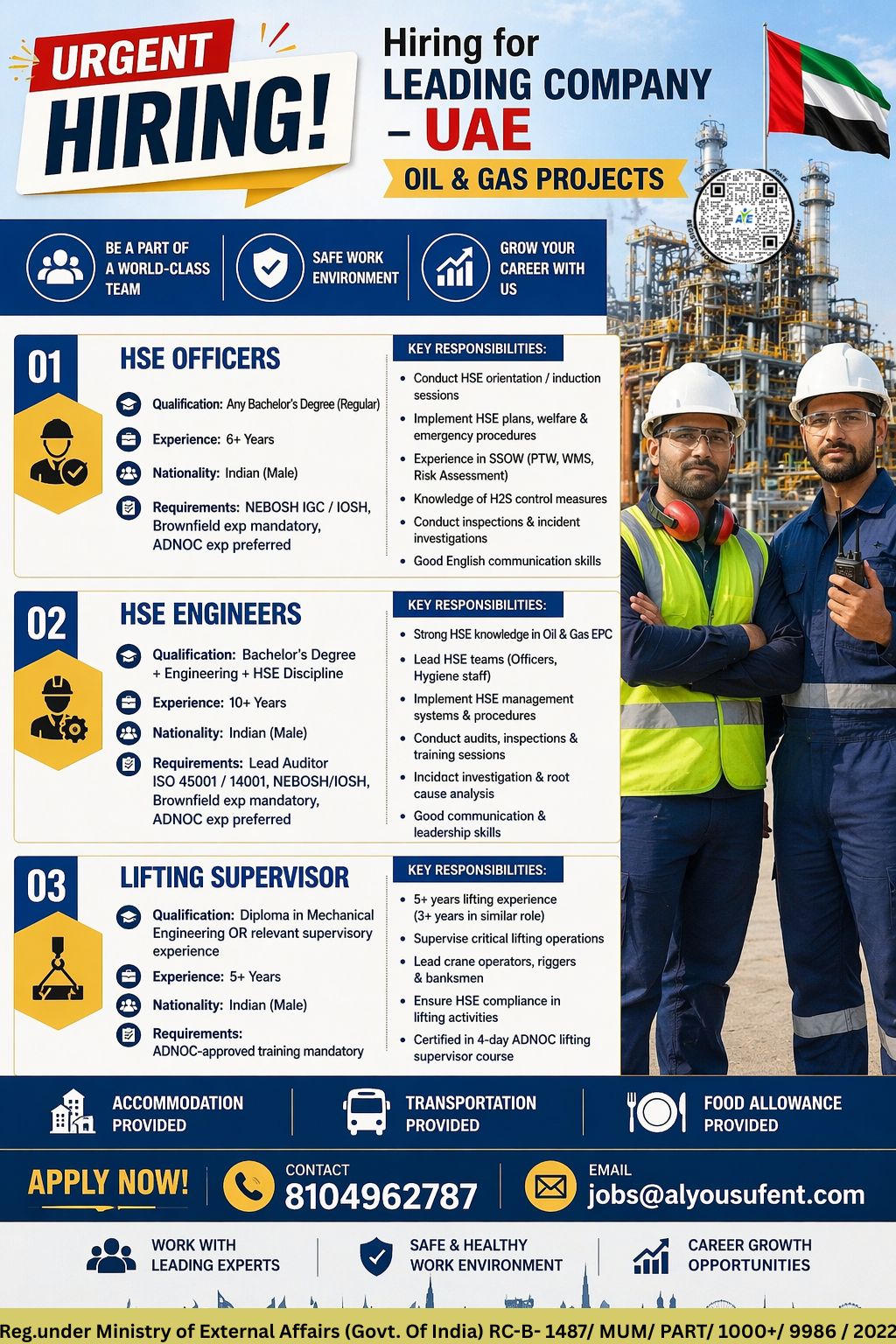 Urgent Hiring for UAE
