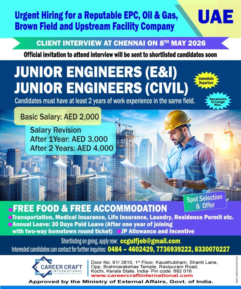 Urgent Hiring for UAE