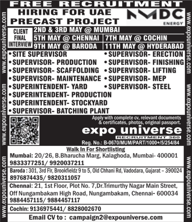 Urgent Hiring for UAE