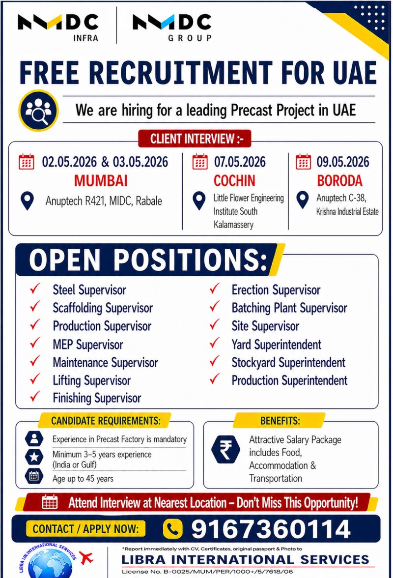 Urgent Hiring for UAE