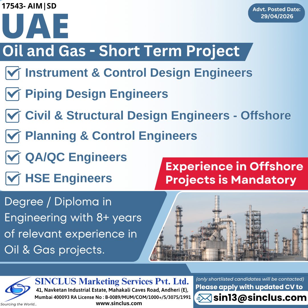 Urgent Hiring for UAE