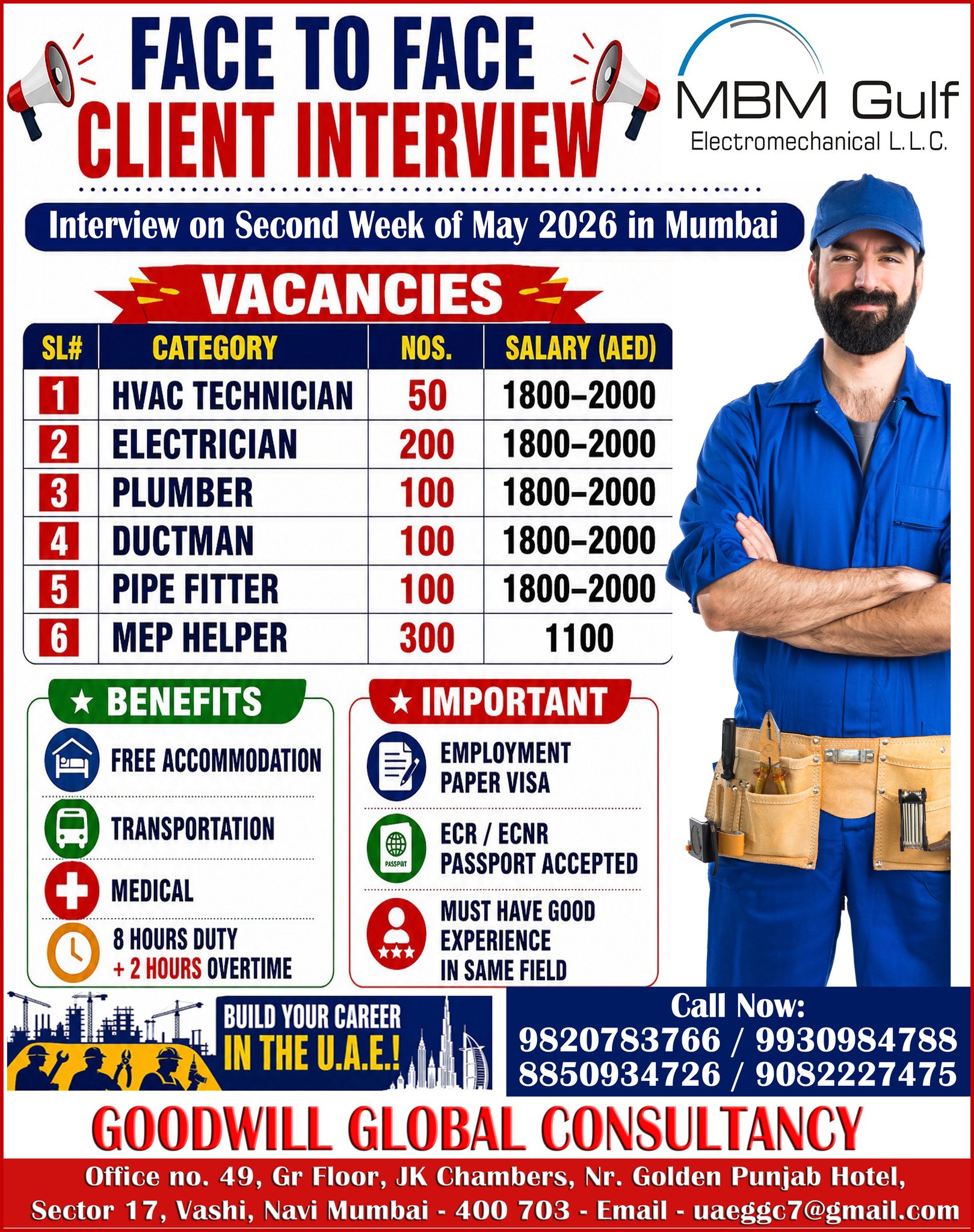 Urgent Hiring for UAE