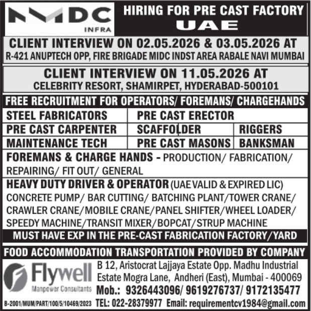 Urgent Hiring for UAE