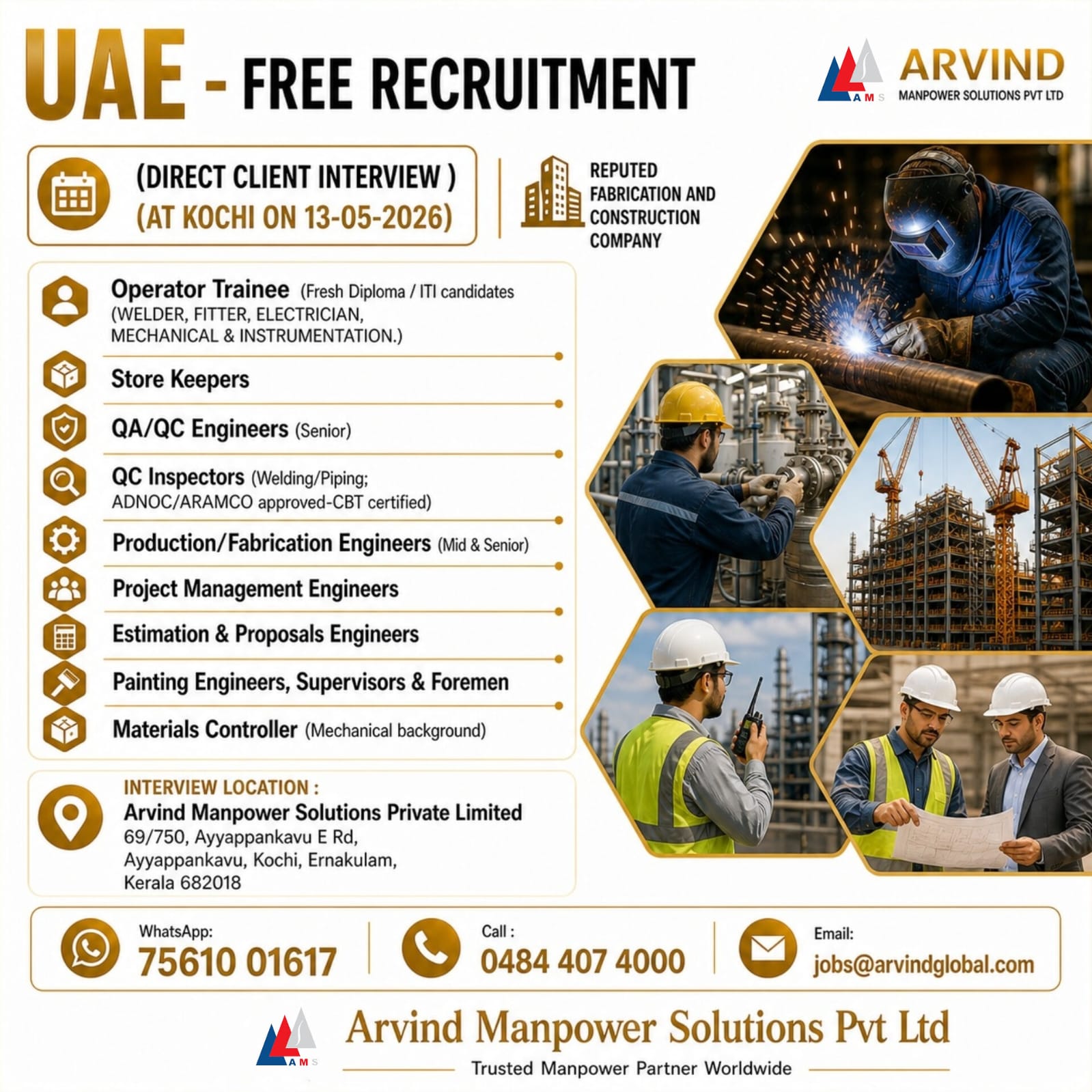 Urgent Hiring for UAE