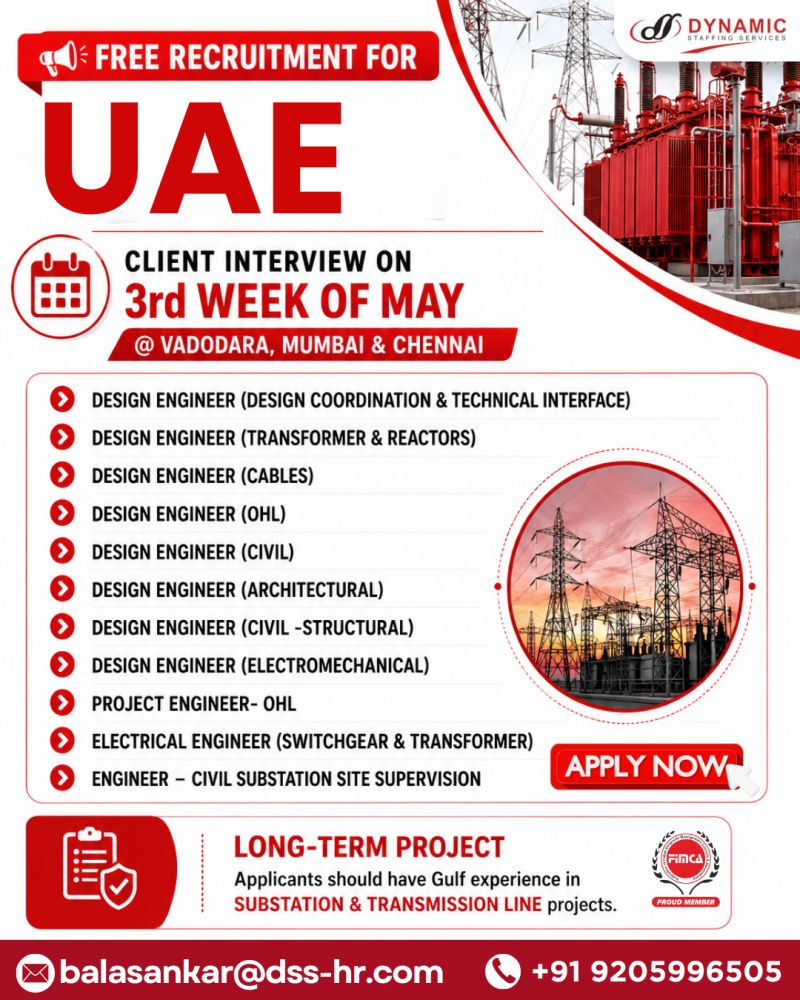 Urgent Hiring for UAE