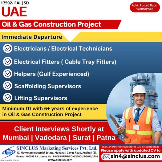 Urgent Hiring for UAE