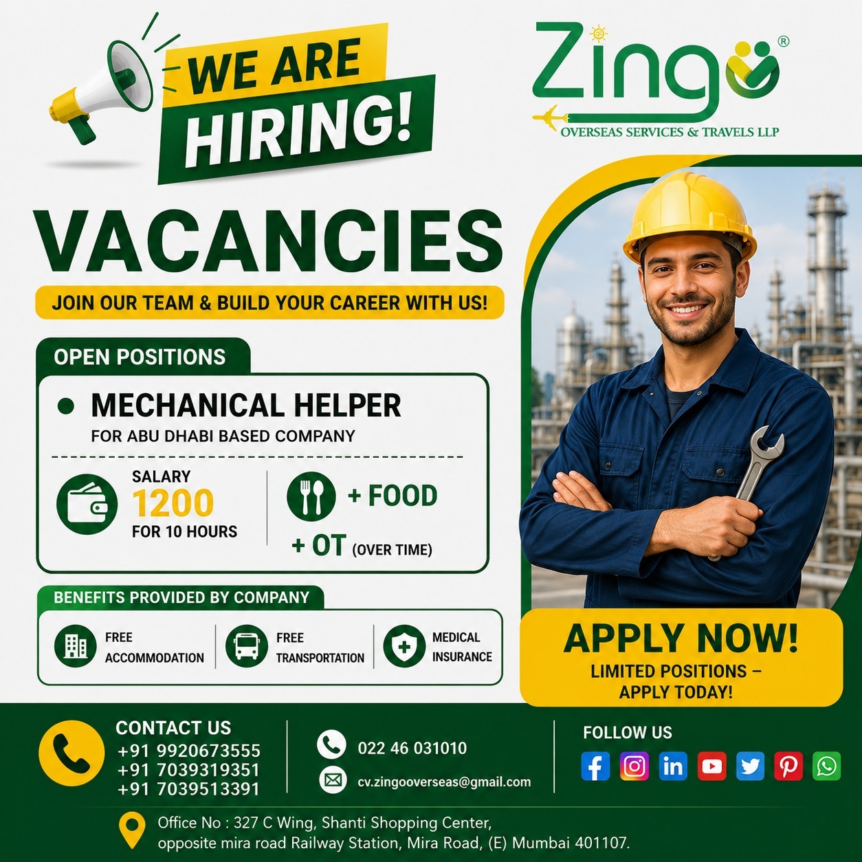 Urgent Hiring for UAE