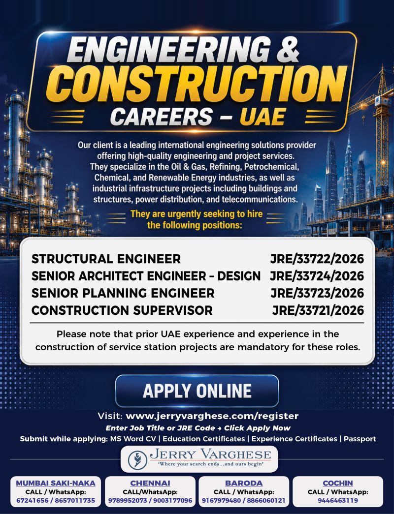 Urgent Hiring for UAE
