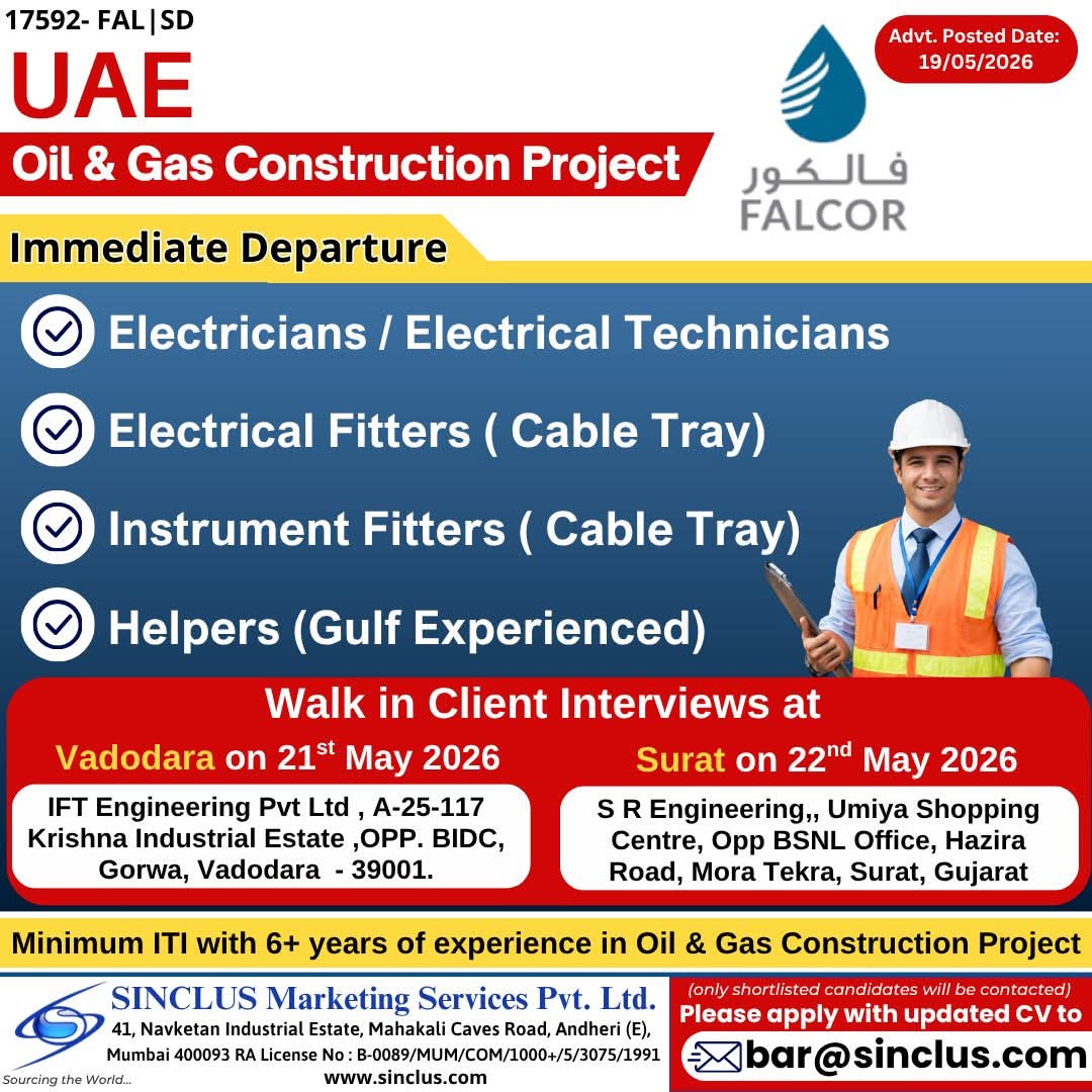 Urgent Hiring for UAE