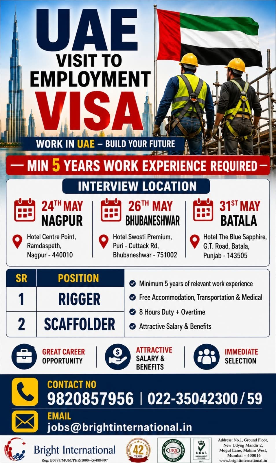 Urgent Hiring for UAE