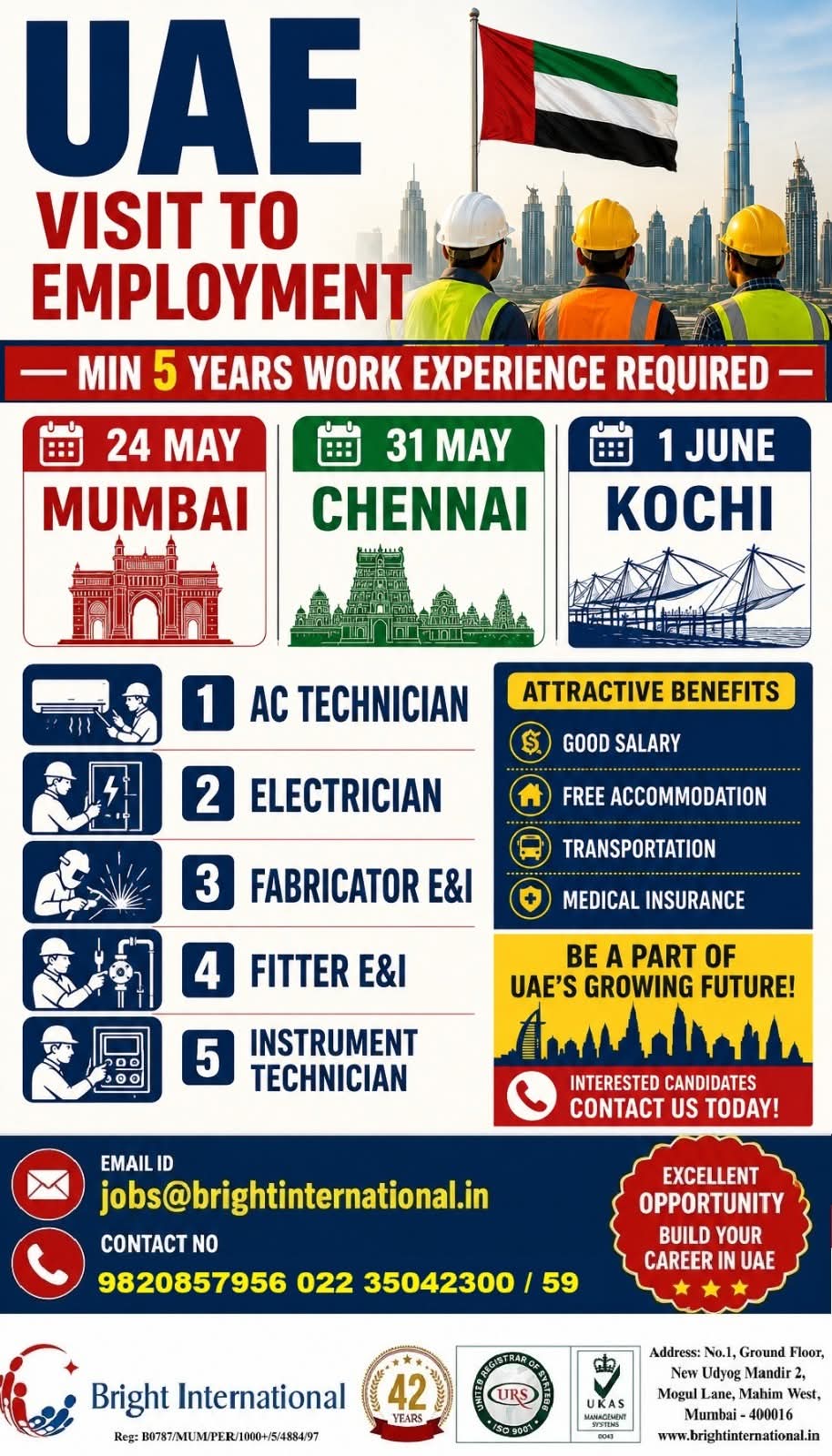 Urgent Hiring for UAE