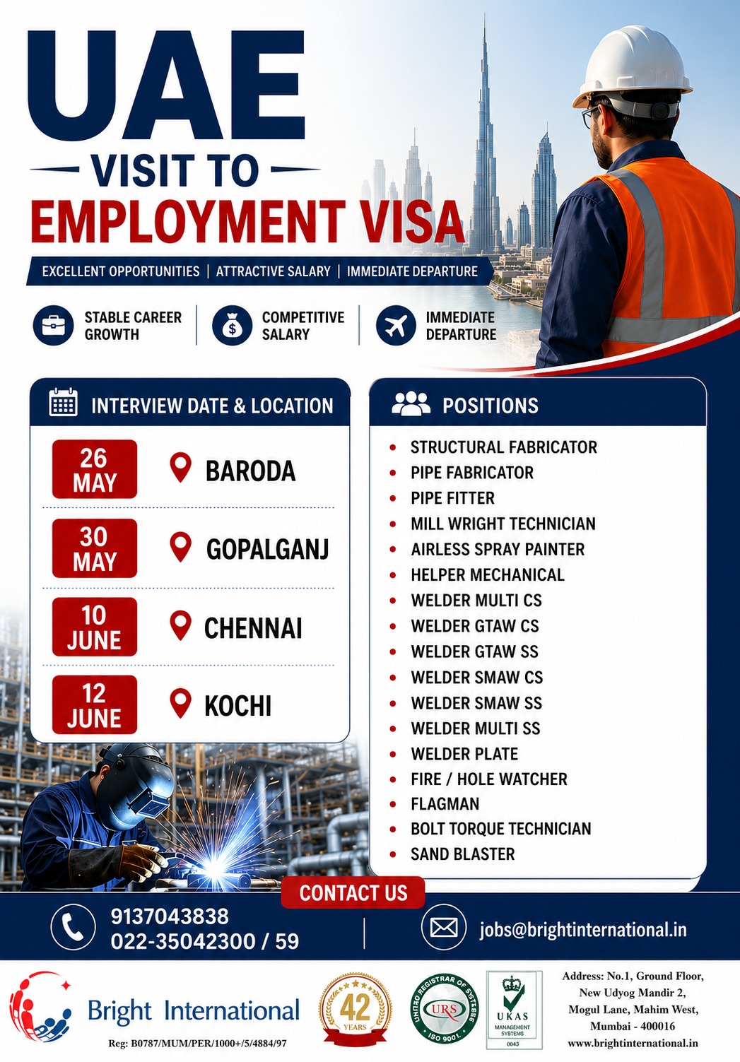 Urgent Hiring for UAE