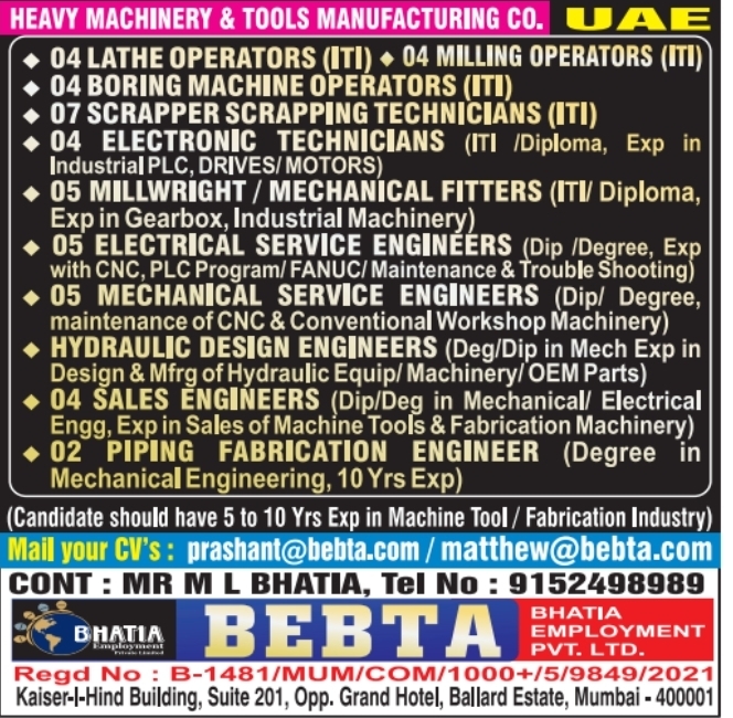 Urgent Hiring for UAE