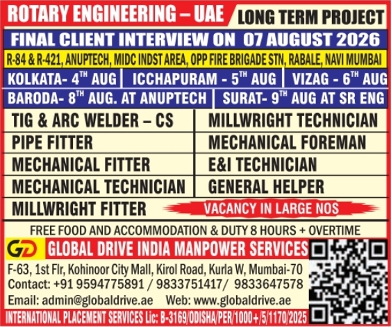 Urgent Hiring for UAE