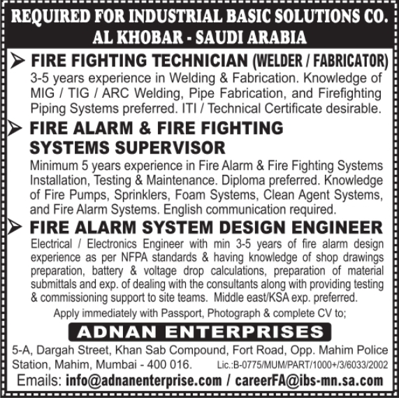 Urgent Hiring is Saudi Arabia