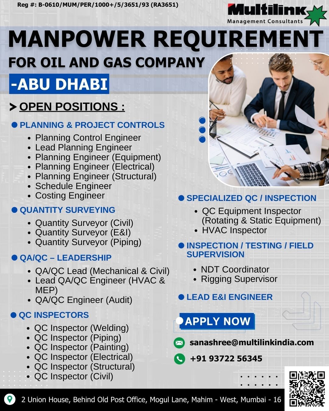 Urgent Requirement For Abu Dhabi