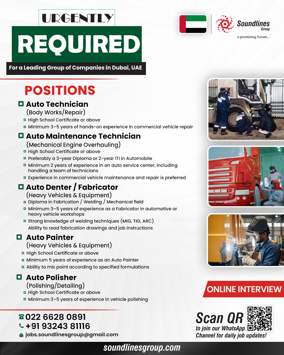 Urgent Requirement For Dubai