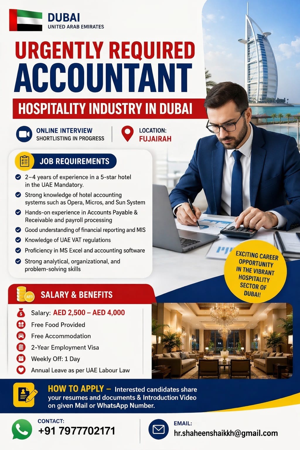 Urgent Requirement For Dubai