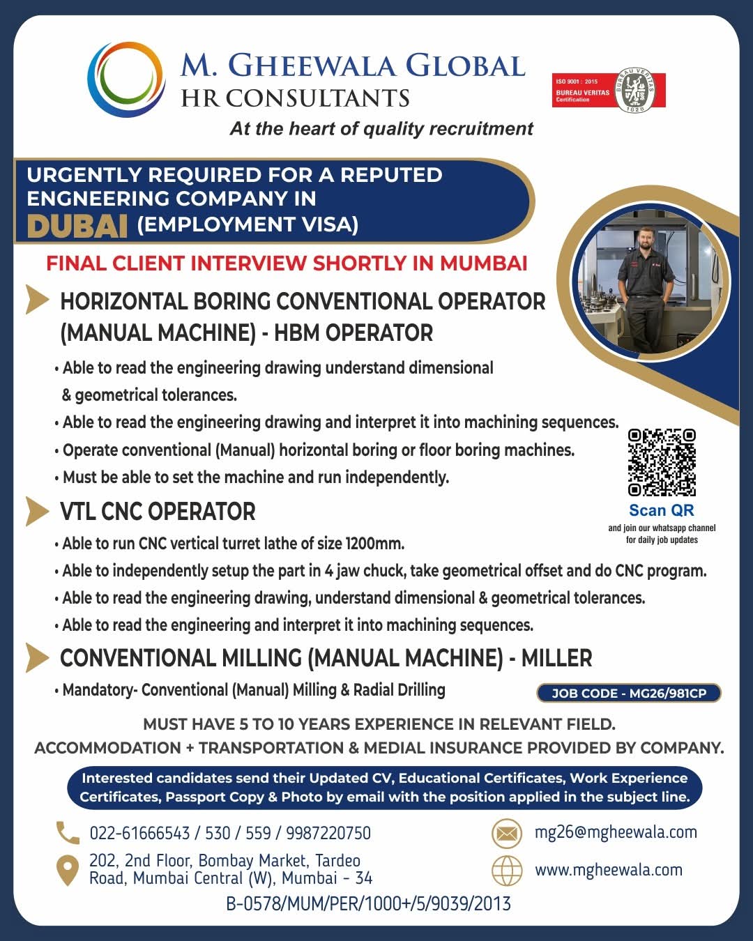 Urgent Requirement For Dubai