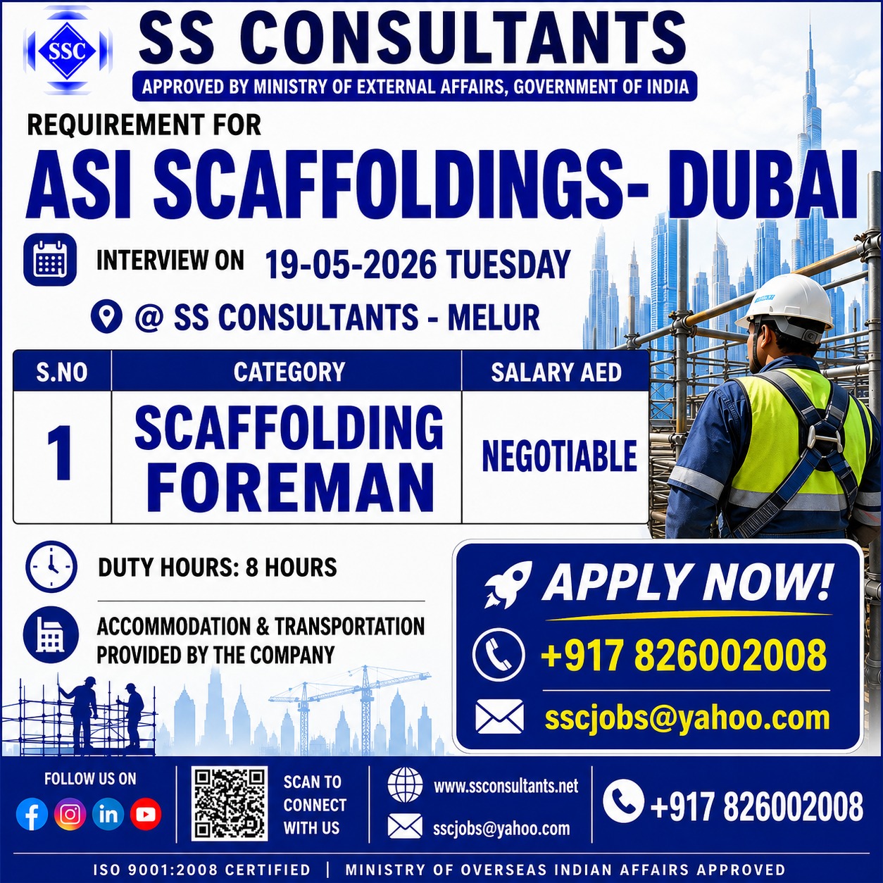Urgent Requirement For Dubai