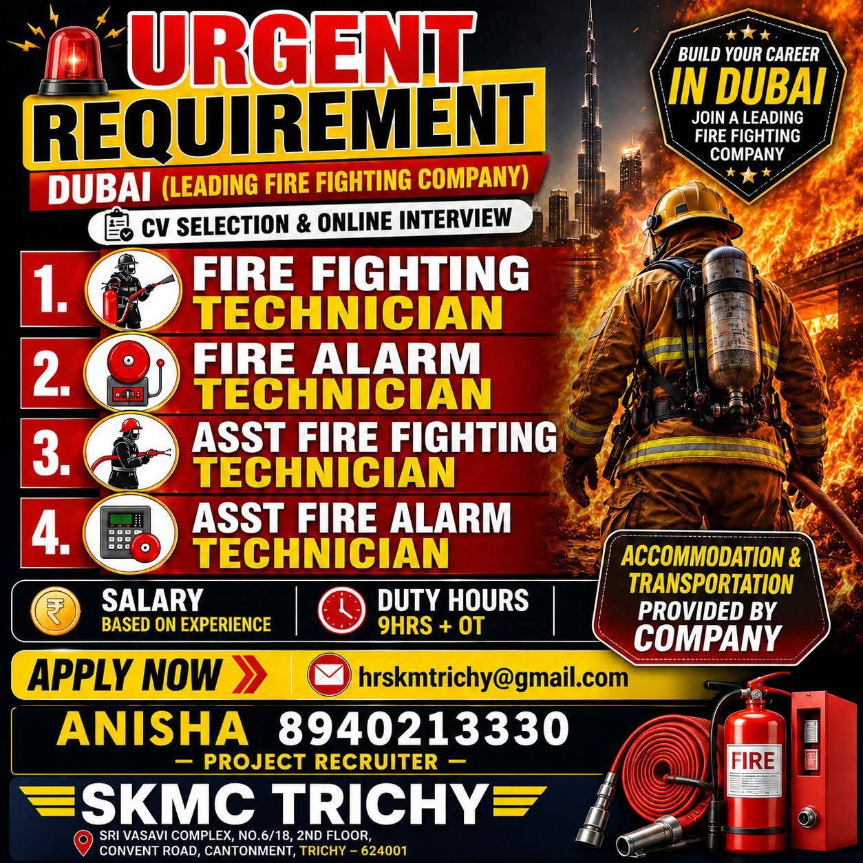 Urgent Requirement For Dubai