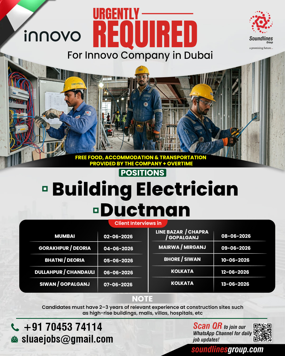 Urgent Requirement For Dubai