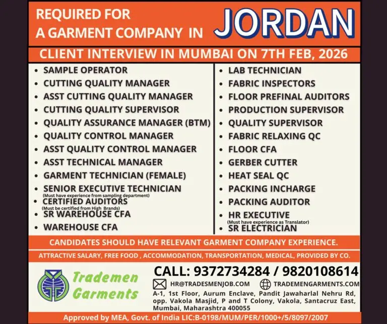 Urgent Requirement For Jordan