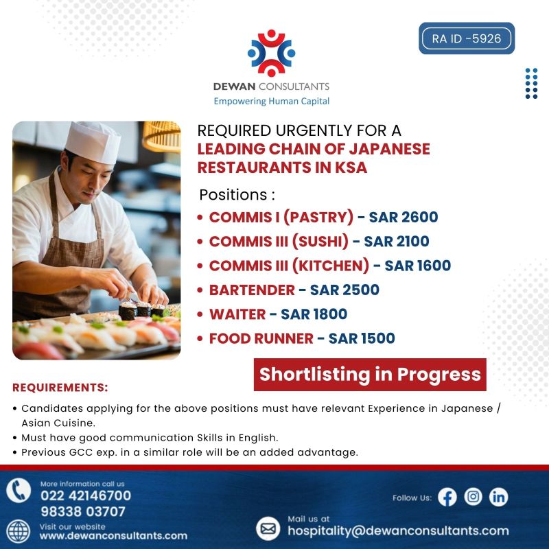 Urgent Requirement For KSA