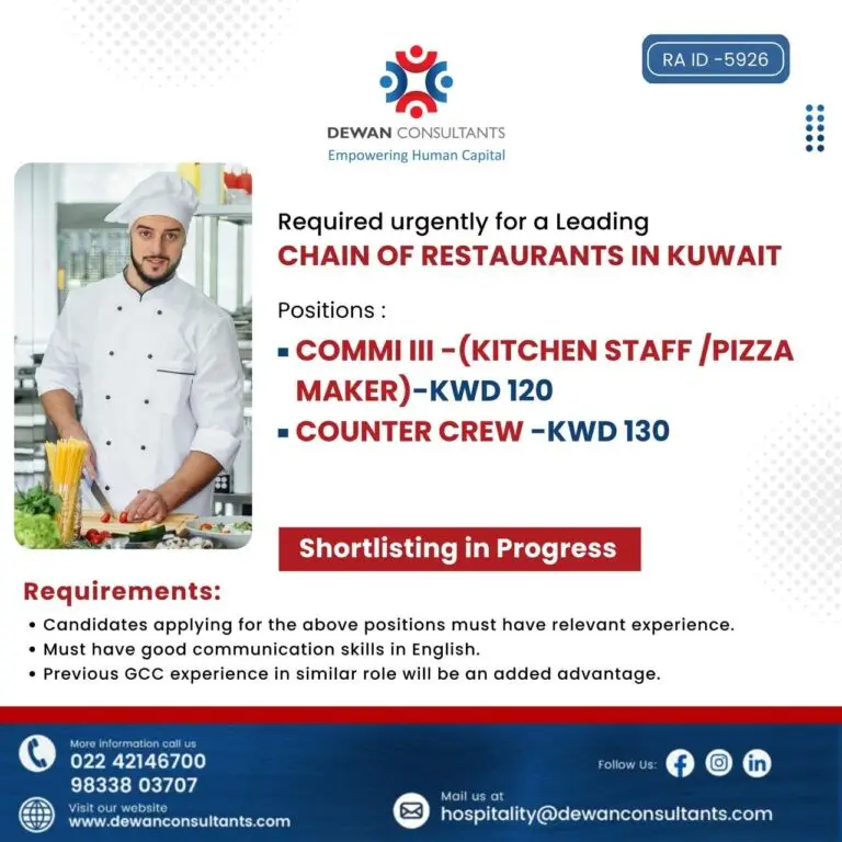 Urgent Requirement For Kuwait