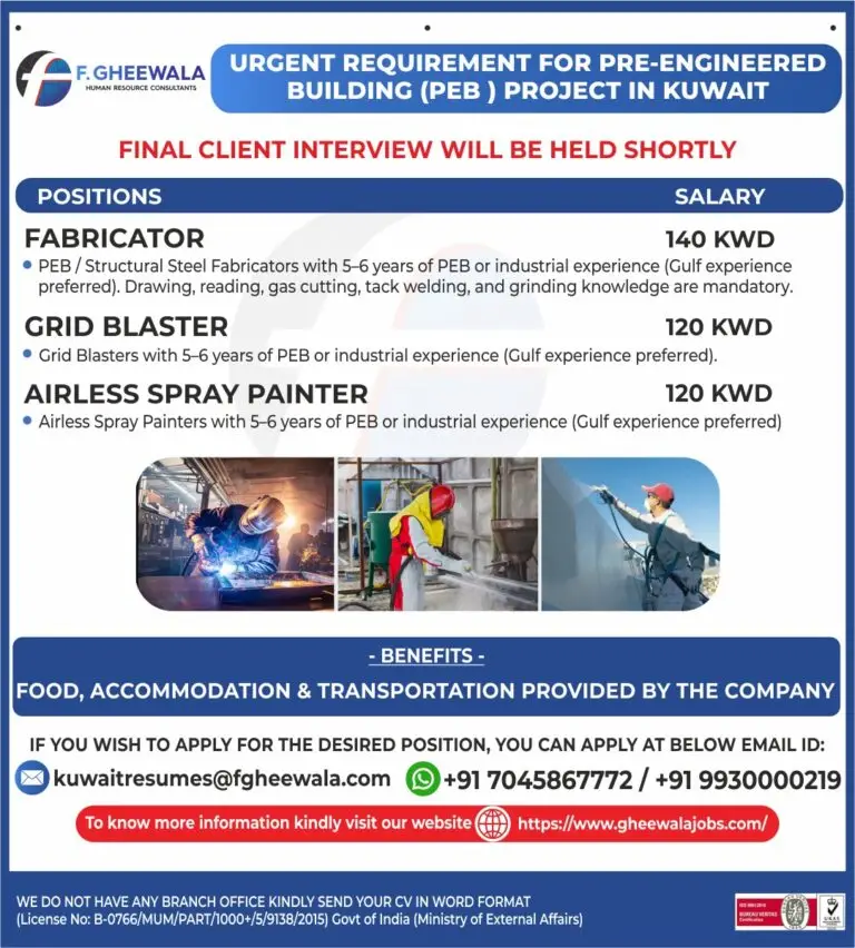 Urgent Requirement For Kuwait