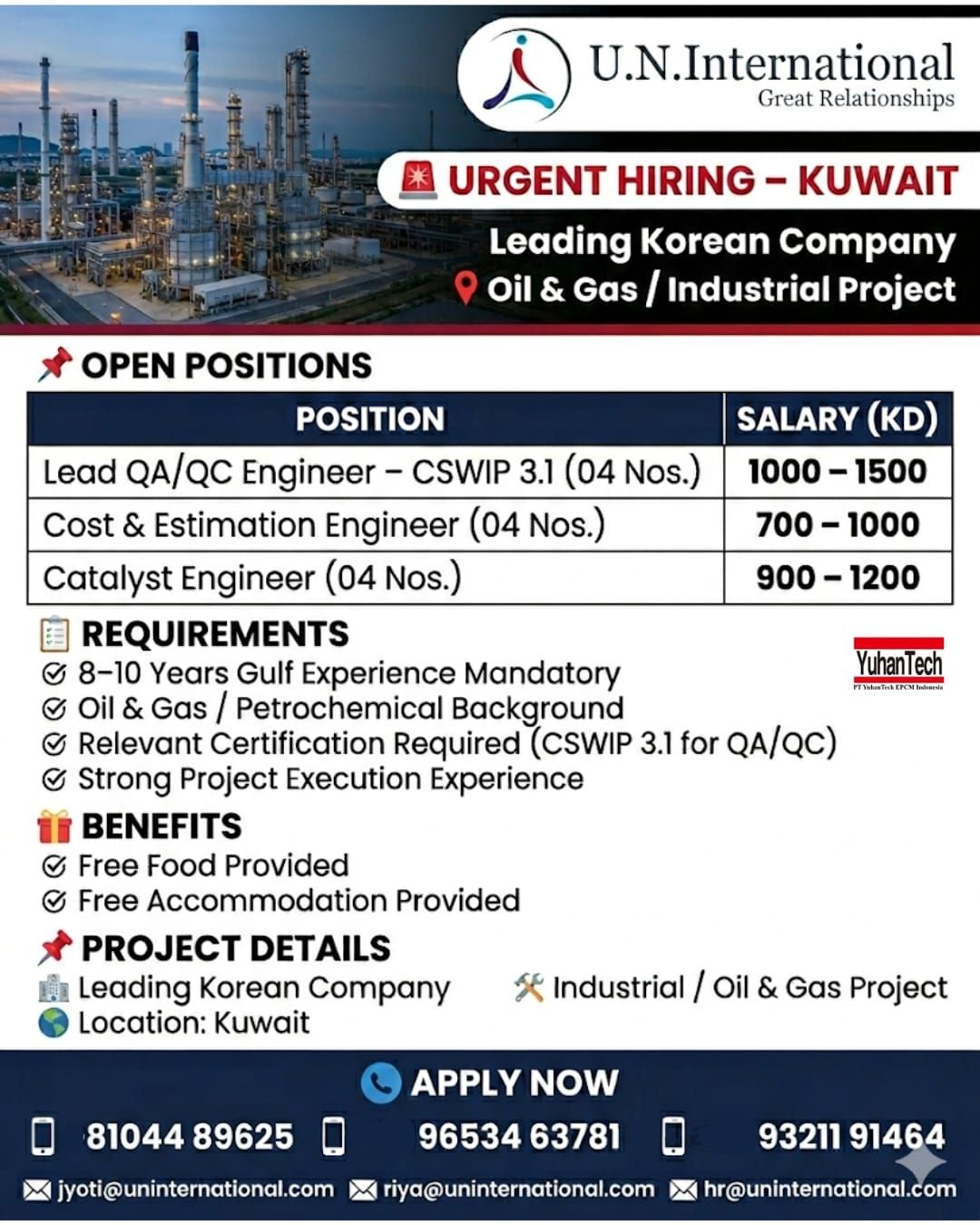 Urgent Requirement For Kuwait