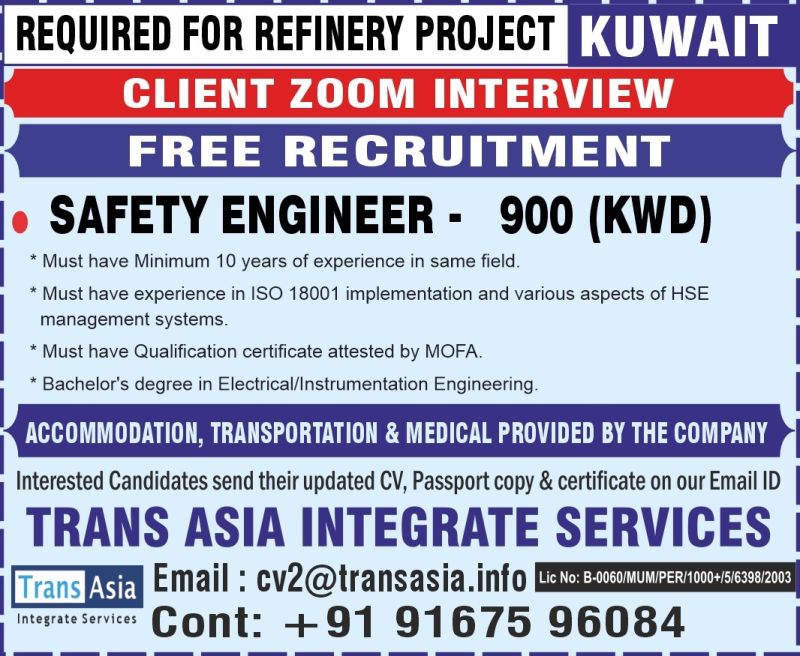 Urgent Requirement For Kuwait