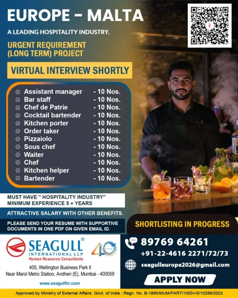 Urgent Requirement For Malta