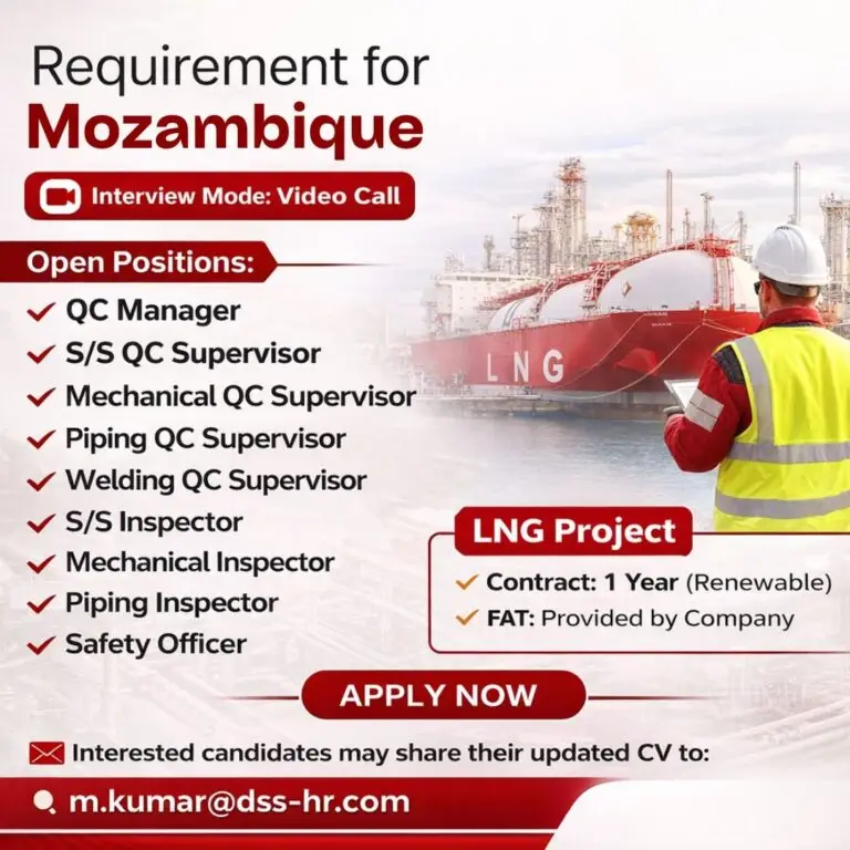 Urgent Requirement For Mozambique