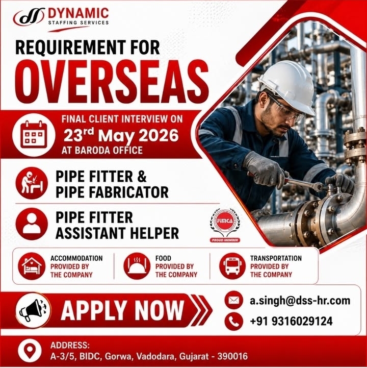 Urgent Requirement For Overseas